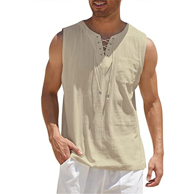 Collar Vest Tie Tank