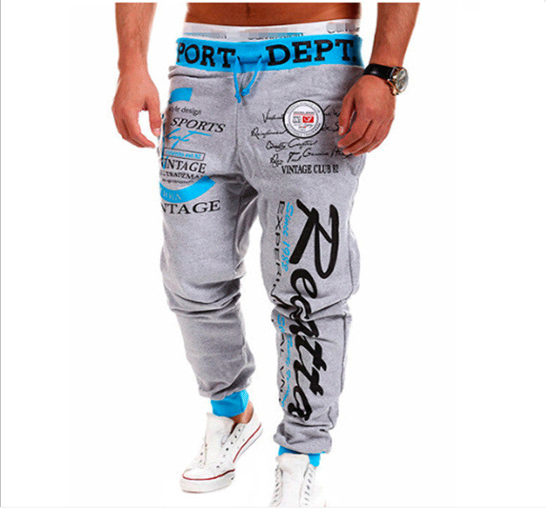 Drawstring Elastic Waist Letter Print Loose Sweatpants