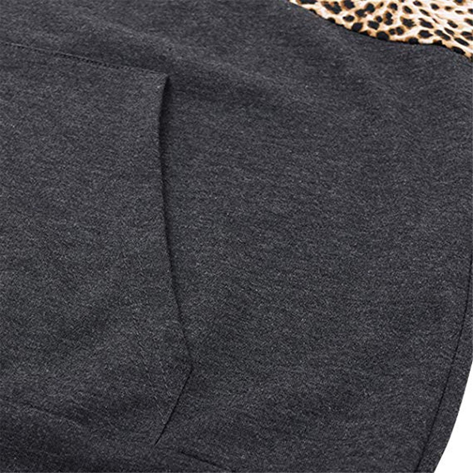 Leopard hooded printed sweatshirt