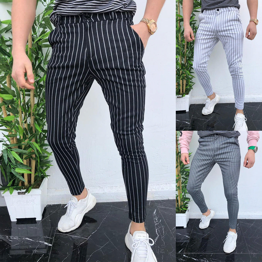 Striped casual pants