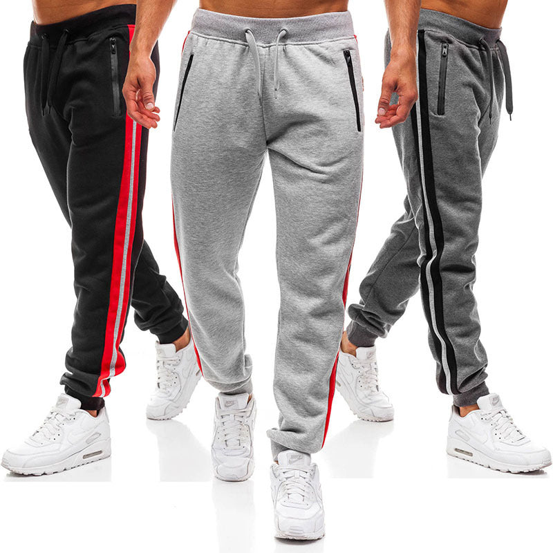 Fashionable Zipper Stitching Design Sport Sweatpants