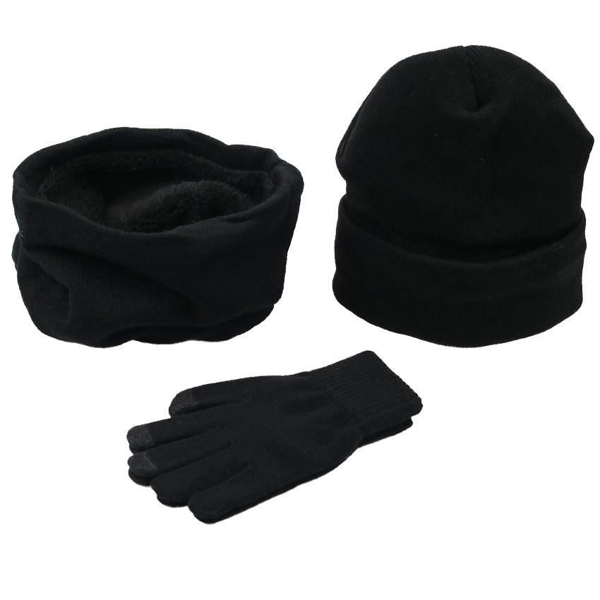 Winter men's hats, scarves, gloves, suits, fashion knitting and velvet hats, scarves, kits, men's 3 pieces/sets