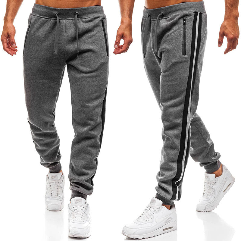 Fashionable Zipper Stitching Design Sport Sweatpants