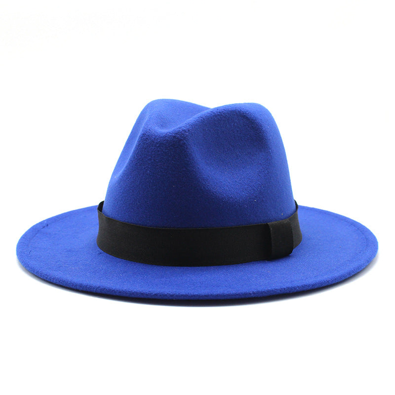 Men's And Women's Woolen Panama Flat Hats