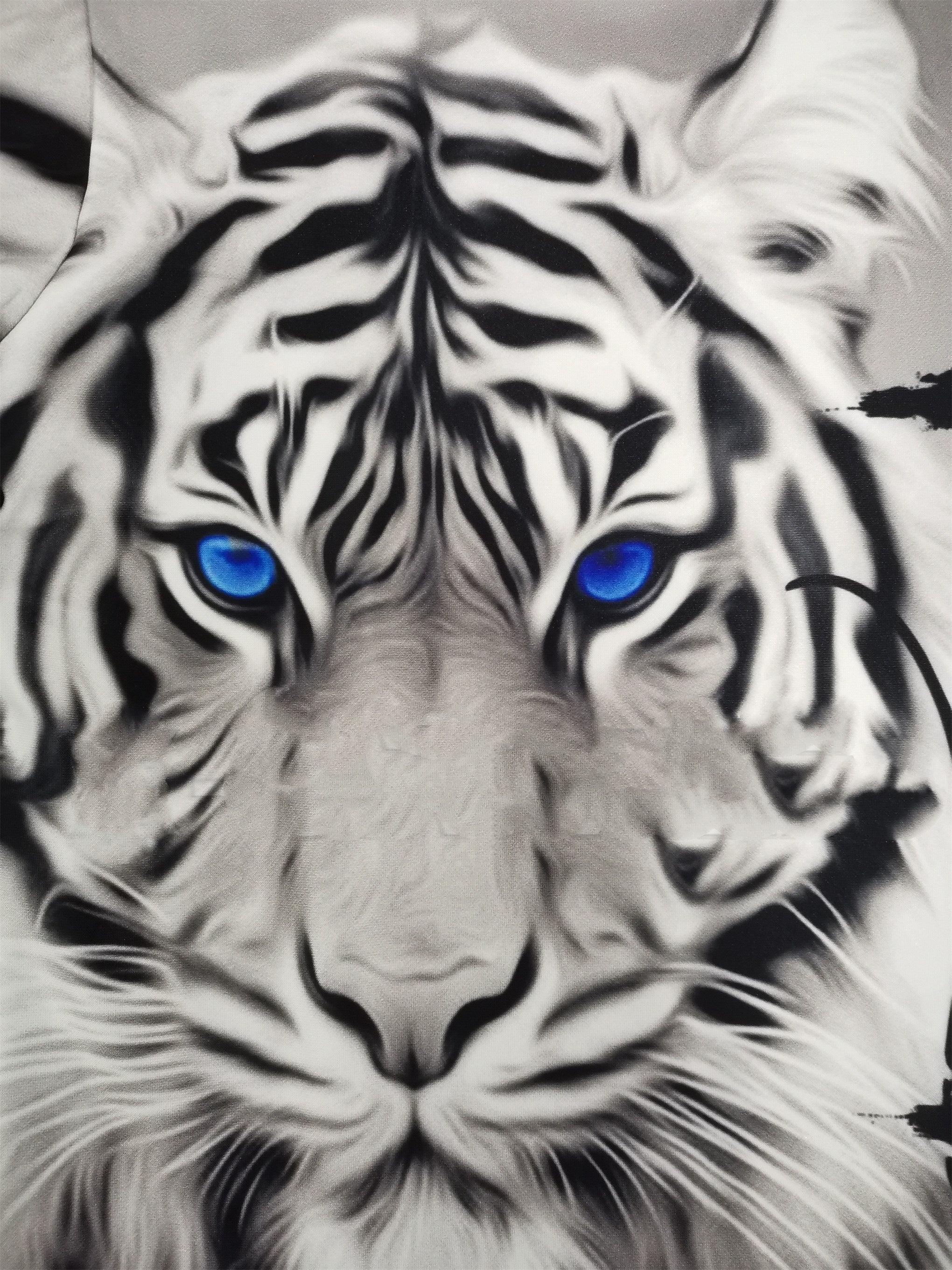 Cool White Tiger 3D All Over Print Hoodie Sweatshirt Zip Pullover