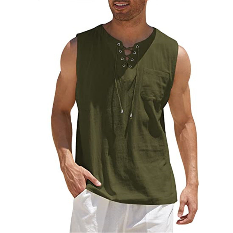 Collar Vest Tie Tank