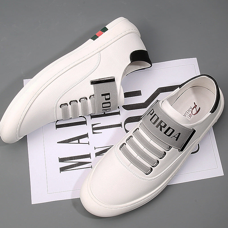PORDA Fashionable Leather White Shoes