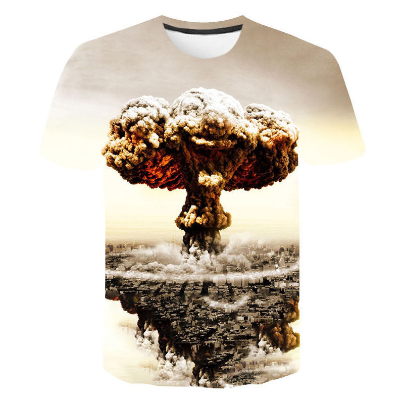 Casual Pot Leaf / Bomb Printed T-Shirt