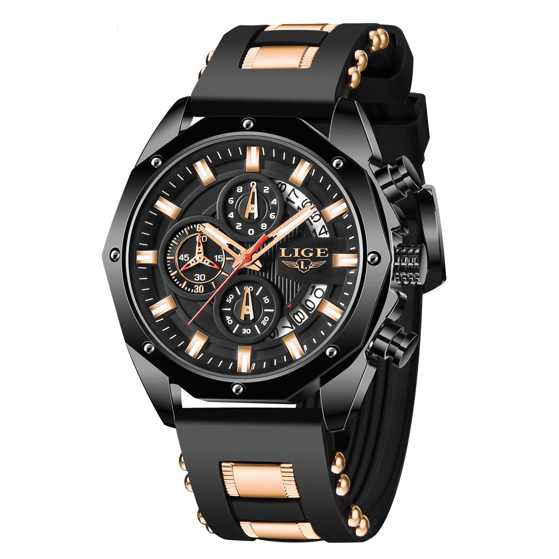 Luxury Quartz Date Clock Waterproof Wristwatch