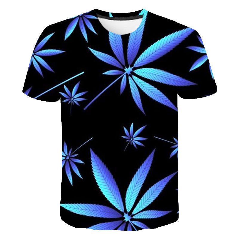 Casual Pot Leaf / Bomb Printed T-Shirt