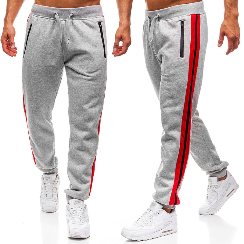 Fashionable Zipper Stitching Design Sport Sweatpants