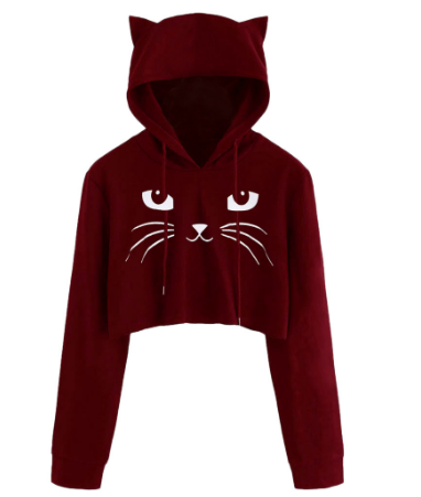 Cat Print Sweatshirt