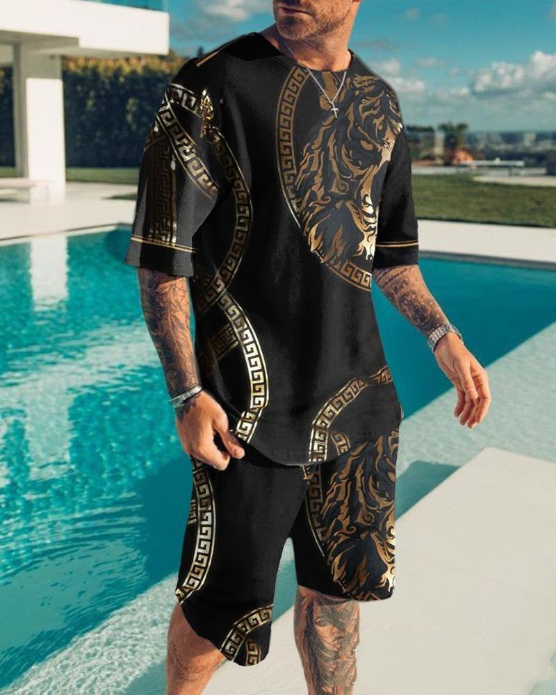 Fashion Casual Printed Sports Suits