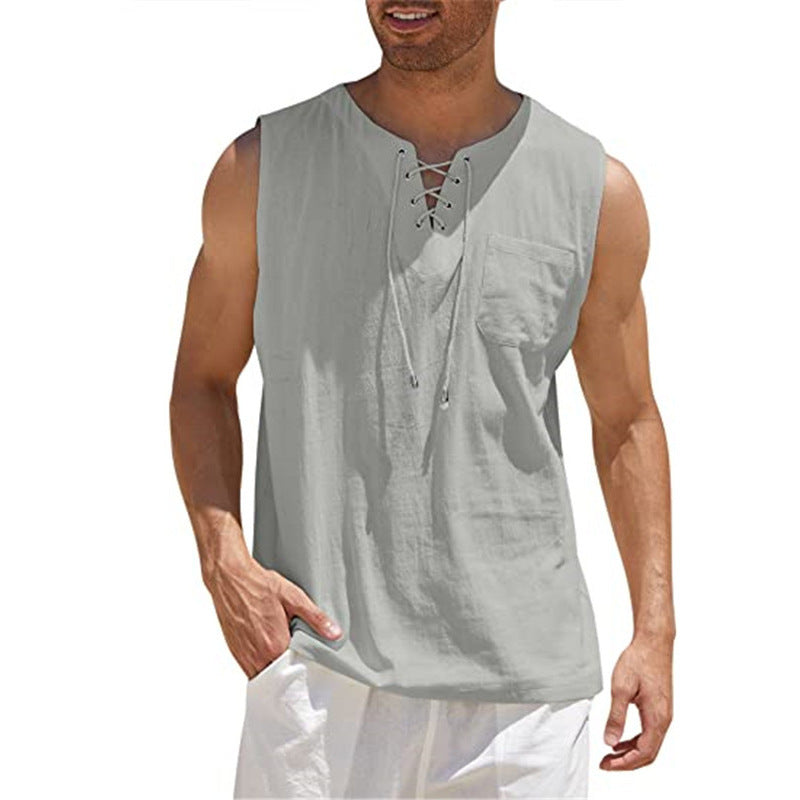 Collar Vest Tie Tank