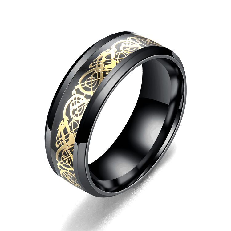 Dragon Pattern Stainless Steel Ring