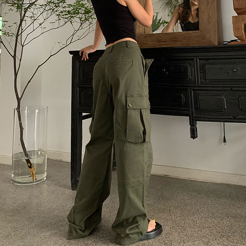 Women's Loose Casual Straight Cargo Pants