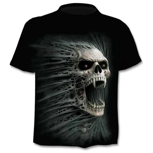 T-shirt Punk Style Top Tees Skull Gothic