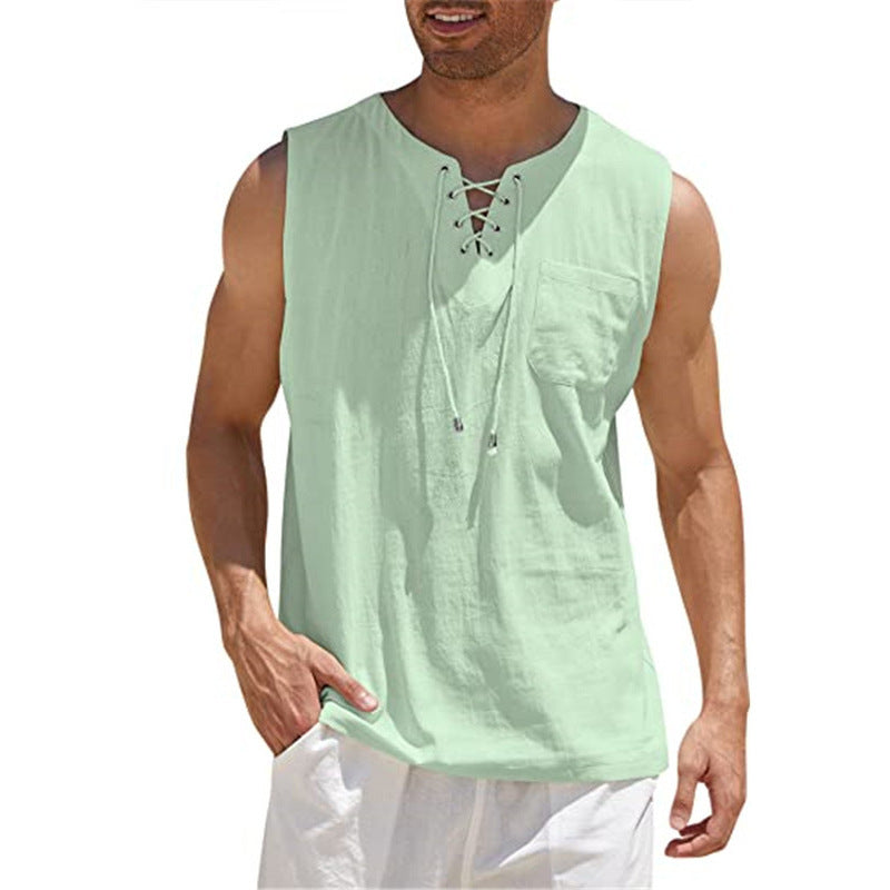 Collar Vest Tie Tank