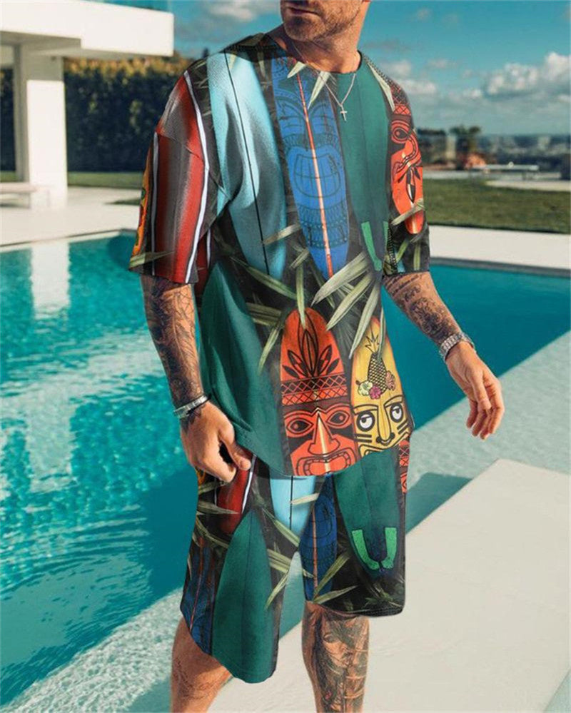 Fashion Casual Printed Sports Suits