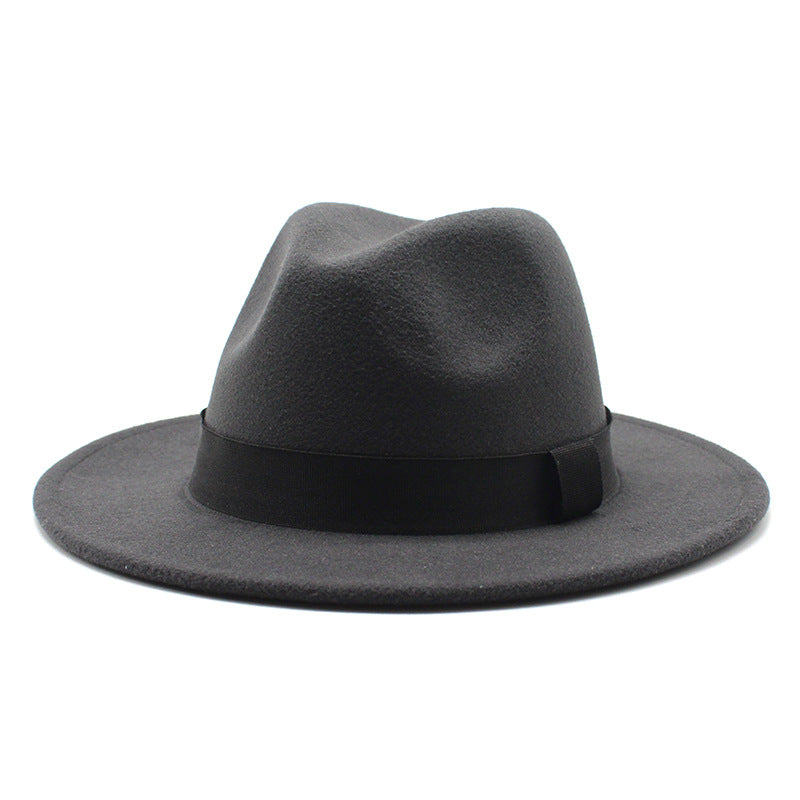 Men's And Women's Woolen Panama Flat Hats