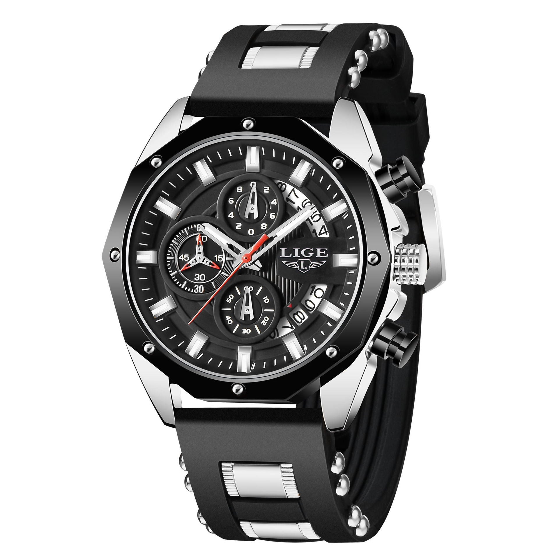 Luxury Quartz Date Clock Waterproof Wristwatch