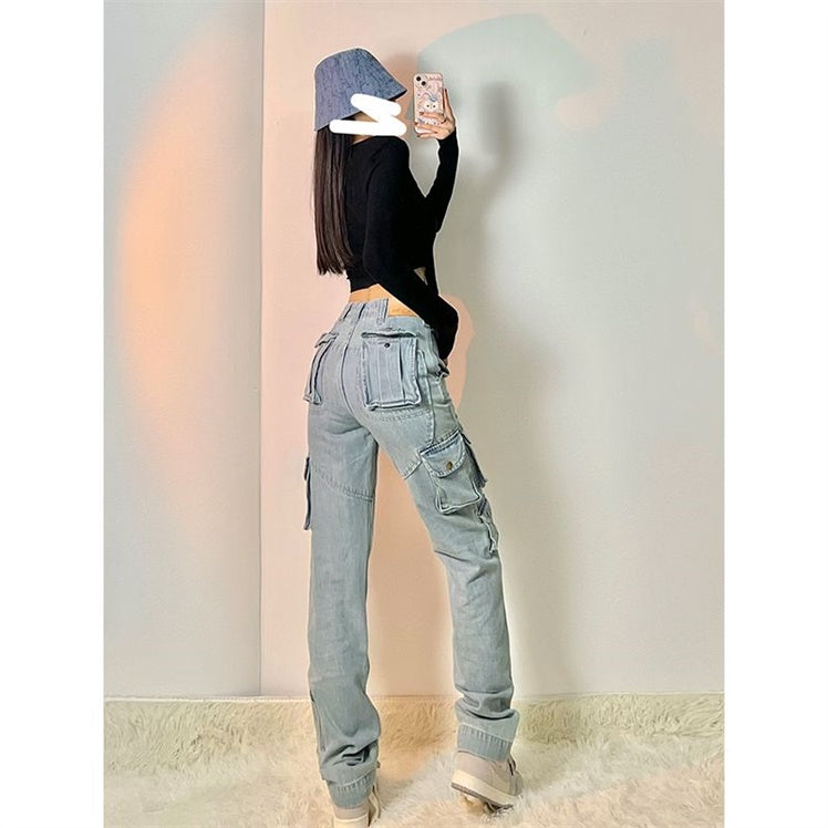 Women's High Street Multi Pocket Cargo Jeans